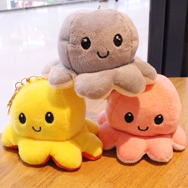 หมอนผ้าห่มตุ๊กตา-ตุ๊กตาจู๋-พลิกใบหน้าน่ารักปลาหมึกยักษ์ขนาดเล็กกระเป๋านักเรียนจี้ผู้ชายคู่พวงกุญแจตุ๊กตาแขวนอุปกรณ์เสริมความคิดสร้างสรรค์อุปกรณ์กระเป๋าผู้หญิง