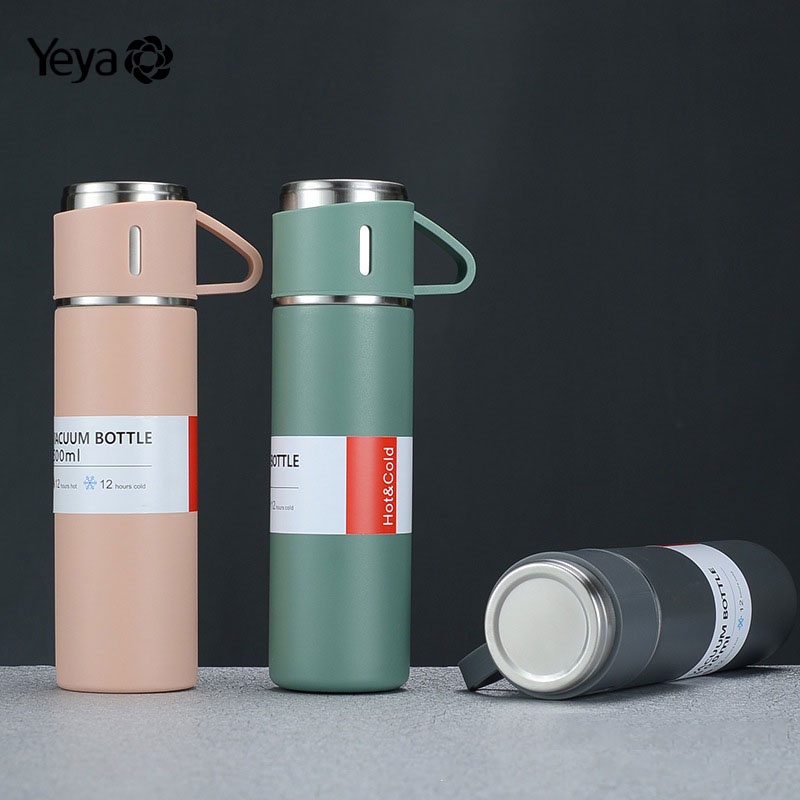yeya-กระติกน้ำร้อน-set-ใหม่-304-สแตนเลสพกพากระเป๋าถือของขวัญถ้วยสูญญากาศ