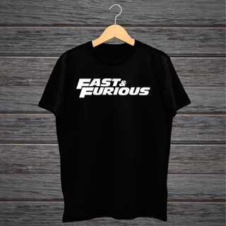 เสื้อยืดพิมพ์ลายแฟชั่น Lint9 เสื้อยืดลําลอง ผ้าฝ้าย 100% แขนสั้น พิมพ์ลาย Fast Furious 13 สีดํา พลัสไซซ์ สําหรับผู้ชาย