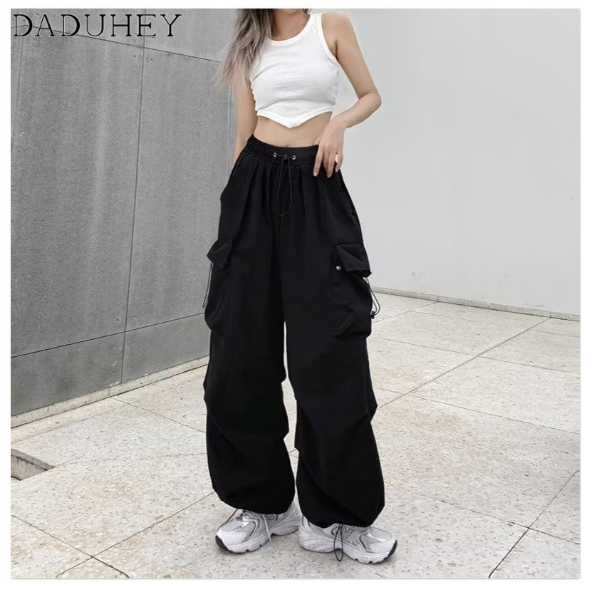 daduhey-womens-new-high-street-overalls-loose-straight-wide-leg-large-pocket-casual-retro-ankle-banded-pants