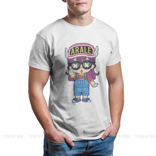 เสื้อยืดแขนสั้น ดร. ตกต่ํามังงะญี่ปุ่น Arale กับผู้ชายแว่นตาเสื้อยืดแขนสั้นเสื้อยืดผ้าฝ้ายบริสุทธิ์ Harajuku