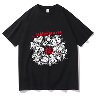 เสื้อยืด พิมพ์ลายอนิเมะ Demon Slayer Kimetsu No Yaiba Tanjirou Kamado สไตล์ญี่ปุ่น สําหรับผู้ชาย OEdplb09BKcleb76S-5XL
