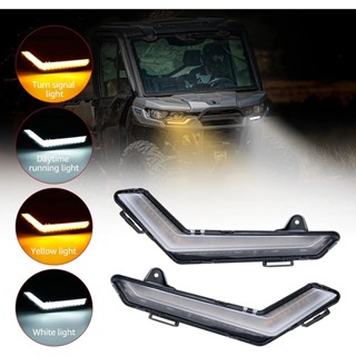 ATV Front LED Turn Signal Lights for Can-Am Defender &amp; Defender Max 2020  / Commander Max 2021