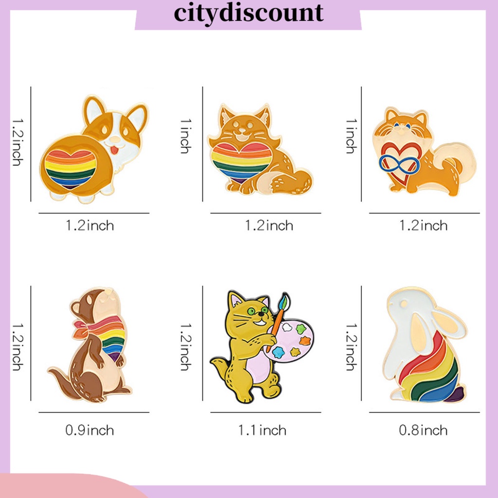 lt-citydiscount-gt-city-เข็มกลัดโลหะผสม-ลายการ์ตูนสัตว์-สีรุ้ง-สร้างสรรค์-สําหรับผู้หญิง
