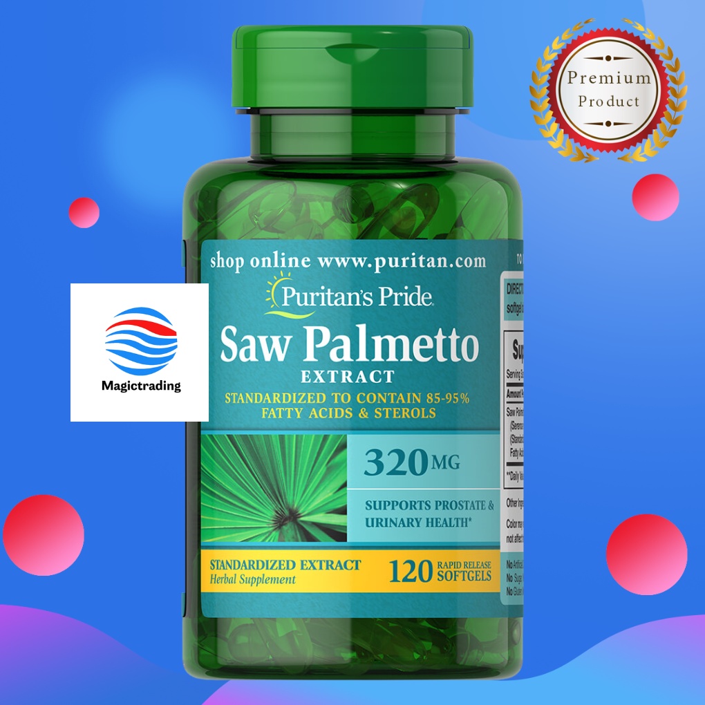 Puritan's Pride Saw Palmetto Standardized Extract 320 mg / 120 Softgels