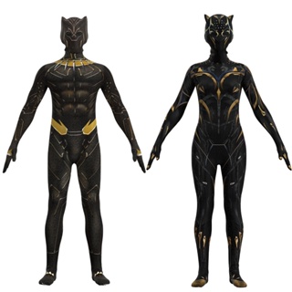 ชุดคอสเพลย์ Avengers Black Panther 2 Golden Leotard เหมาะกับวันฮาโลวีน สําหรับเด็ก และผู้ใหญ่