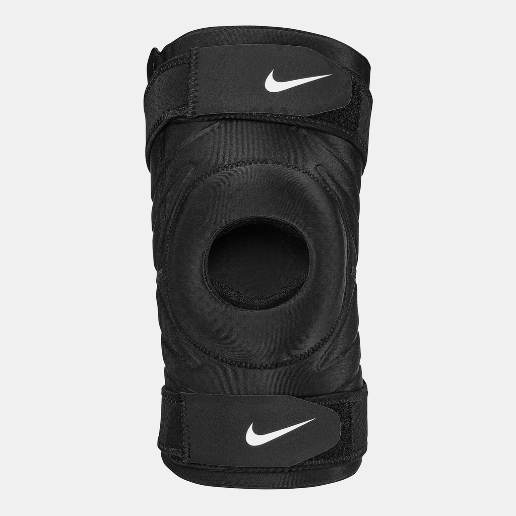 nike-ปลอกรัดหัวเข่า-pro-open-knee-strap-sleeve-black-white-n-100-0672-010