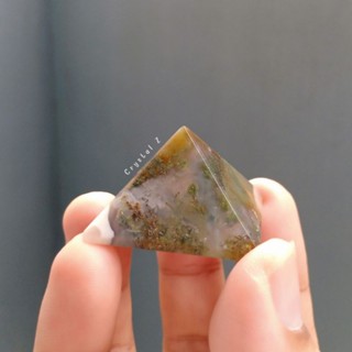 มอสอาเกต | Moss Agate 🌳💚 #pyramid ติดรอยดินตามธรรมชาติ #7