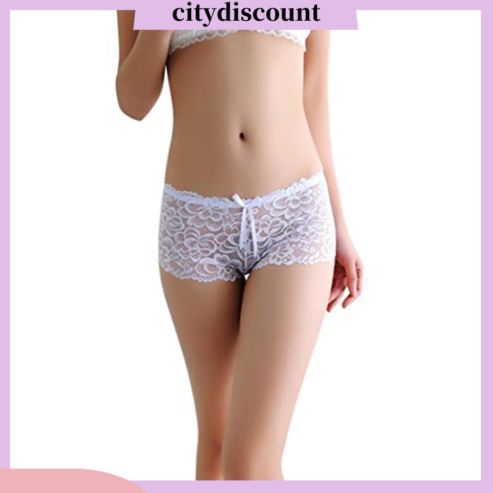 lt-citydiscount-gt-กางเกงชั้นในซีทรู-ผ้าลูกไม้-เซ็กซี่-ประดับโบว์-สําหรับผู้หญิง