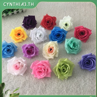 1Pcs ประดิษฐ์ดอกไม้ผ้า Rose ดอกไม้งานแต่งงานหน้าแรกตกแต่ง Diy ดอกไม้ Wall Scrapbook ของขวัญ Cynthia