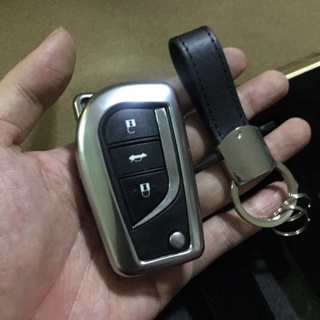 กรอบ - เคสเหล็ก ใส่กุญแจรีโมทรถยนต์ Toyota Hilux Revo,New Altis 2014-23 รุ่นพับข้าง