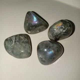 Labradorite #ก้อนขัดมัน 🔮🧙 #1-#4 ลาบราโดไรต์ "หินพ่อมด" เล่นแสง แฟลชสวย