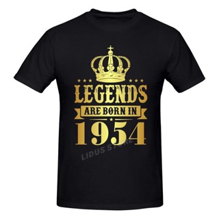 เสื้อเชิ้ตชาย ตํานานเกิด 1954 68 ปีของขวัญวันเกิดครบรอบ 68 ปีเสื้อยืดแขนสั้นฮาราจูกุเสื้อยืดกราฟิกเสื้อยืดแบรนด์ Tee Top