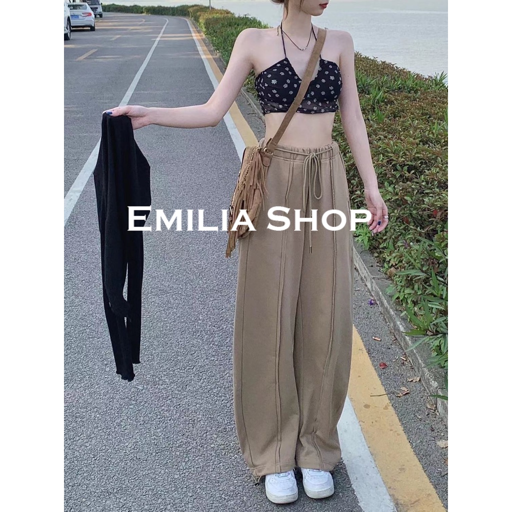emilia-shop-กางเกงขายาว-กางเกงเอวสูง-กางเกงขายาวผู้หญิงสไตล์เกาหลี-2022-ใหม่-สวยงาม-ทันสมัย-trendy-fashion-es220247-36z230909