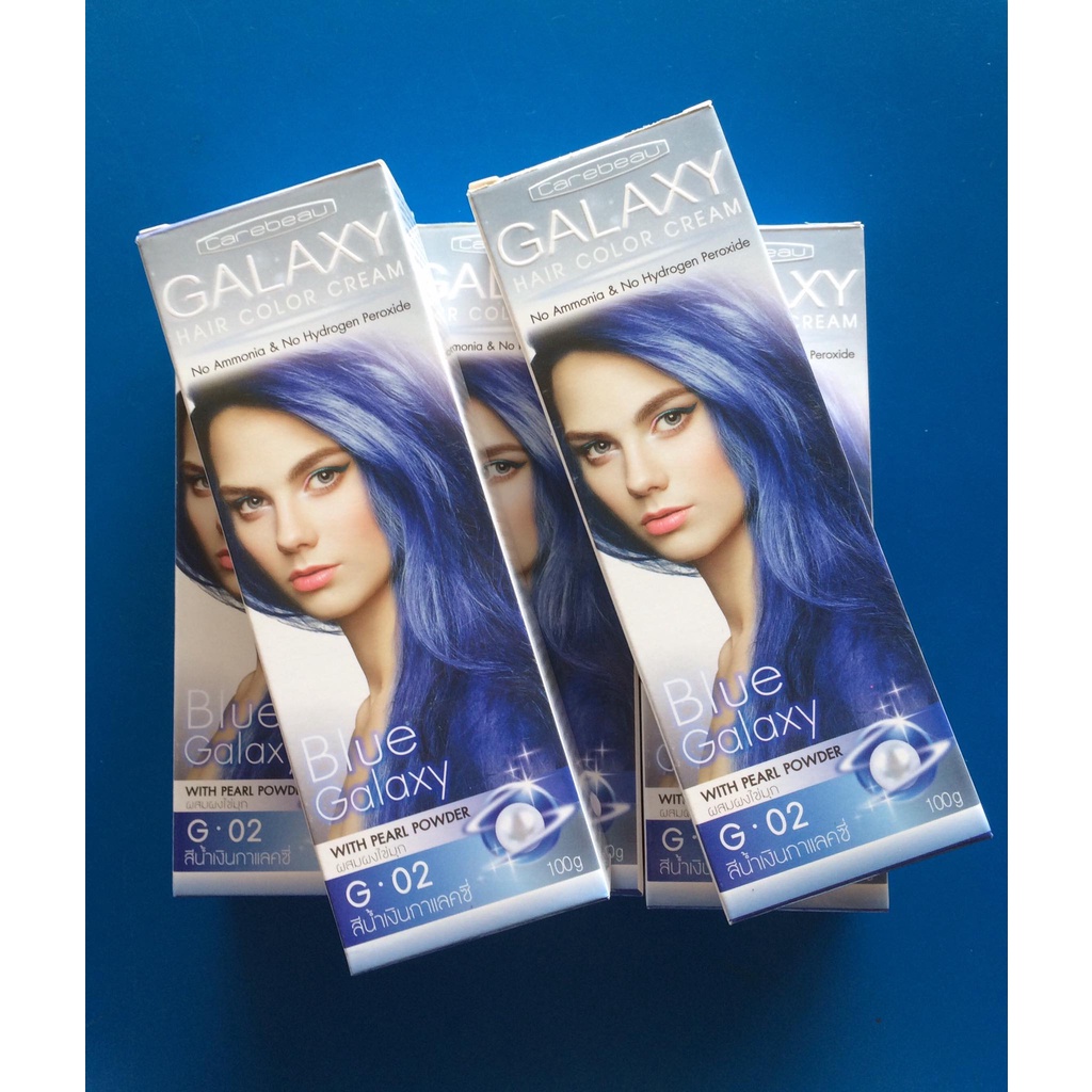 ภาพสินค้าแคร์บิว กาแลคซี่ G02 สีน้ำเงิน สีผม สีย้อมผม ครีมย้อมผม ยาย้อมผม ครีมเปลี่ยนสีผม Carebeau Galaxy G02 Blue Galaxy จากร้าน beautyandful บน Shopee ภาพที่ 6