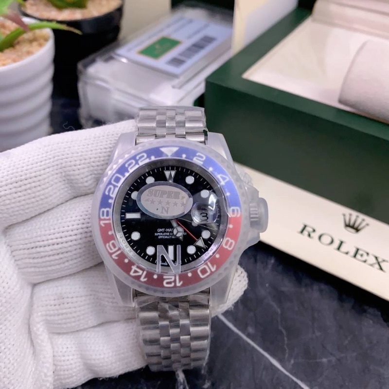 นาฬิกา-rolex-gmt-งาน-super-top-งานสวย-ใส่สลับแท้ได้เลย