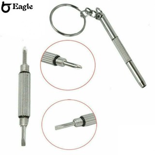 [ FAST SHIPPING ]Eyeglass Screwdriver 3in1 Flat Head Keyring Keychain Stainless Steel Star Nut