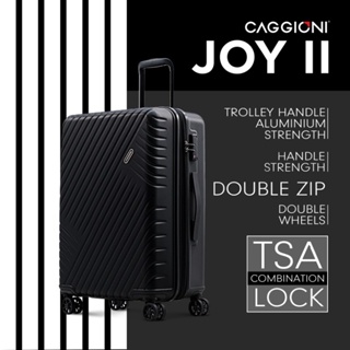 CAGGIONI กระเป๋าเดินทาง รุ่นจอย 2 (Joy Zip) C20031 : สีดำ