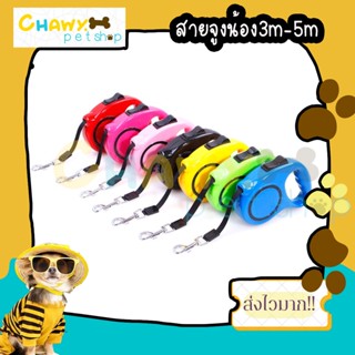 ภาพหน้าปกสินค้าสายจูงหมาแมว อย่างดี สีเหลือง 3m&5m Autoยืดหดได้ Retractable Dog Leash สายจูง สุนัข ตลับเมตร ซึ่งคุณอาจชอบราคาและรีวิวของสินค้านี้