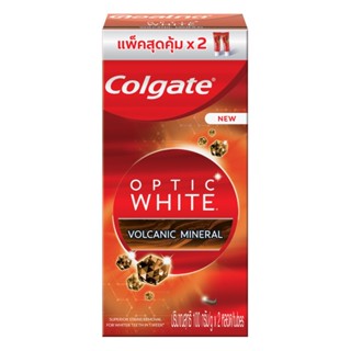 Colgate คอลเกต ยาสีฟัน อ๊อฟติค ไวท์ โวลคานิค มิเนอรัล 100 ก. แพ็คคู่