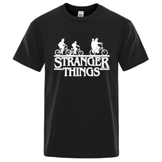 เสื้อยืดแขนสั้น พิมพ์ลาย Stranger Things สไตล์ฮาราจูกุ แฟชั่นฤดูร้อน สําหรับผู้ชายS-5XL