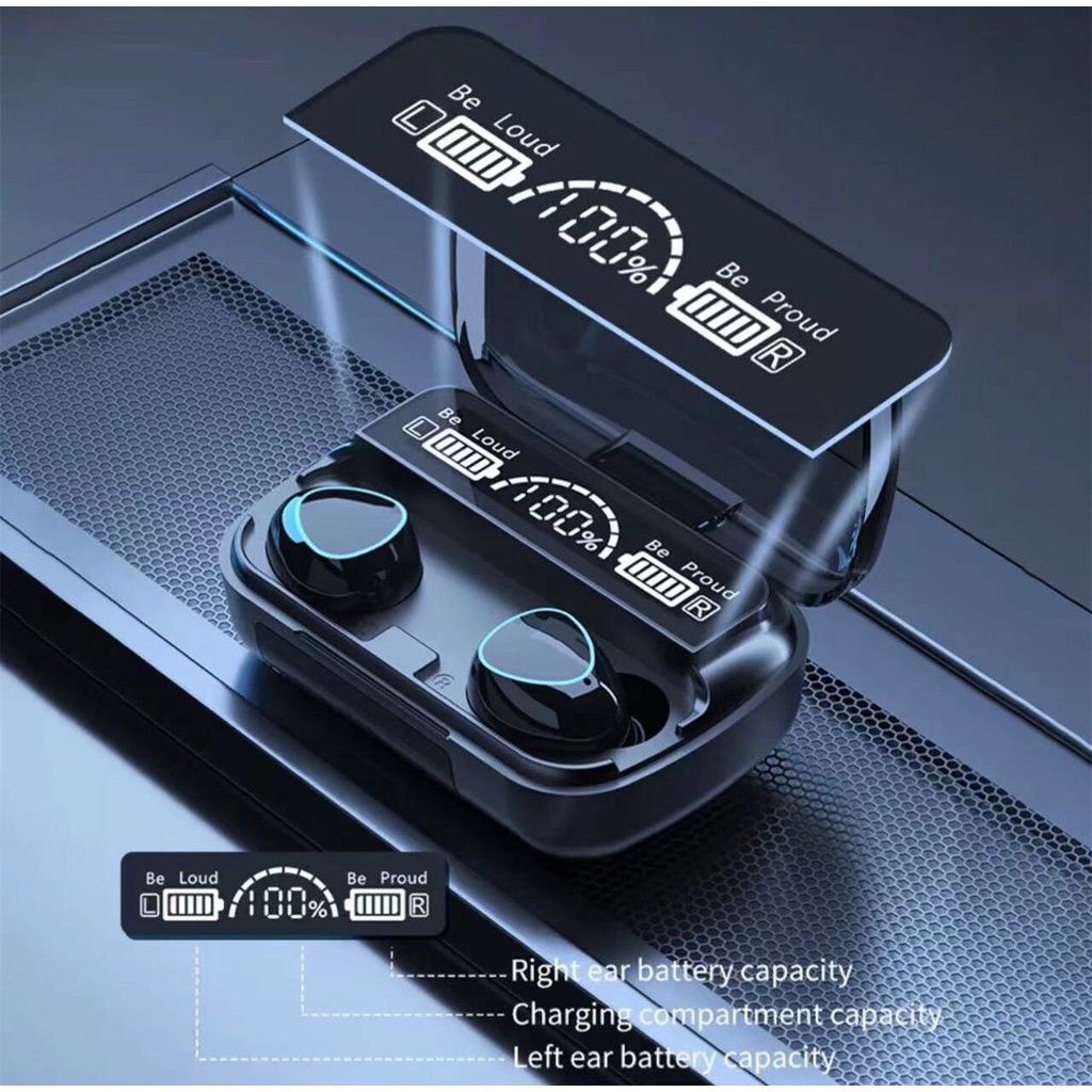 หูฟังบลูทูธtws-m10-bt-v5-1-ระบบเสียงhifiเบสหนัก-บูลทูธไร้สาย-หูฟังไร้สาย