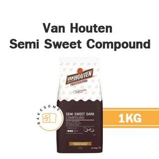 [[มาเท่าไรก็หมด]] Van Houten  Semi Sweet Dark Chocolate Compound Coin 1KG แวน ฮูเต็น ช็อคโกแลต แบบเหรียญ 1KG
