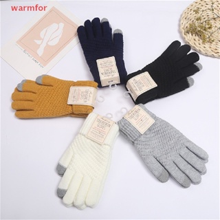 ภาพหน้าปกสินค้า(warmfor) ถุงมือผ้าถัก แบบเต็มนิ้ว ให้ความอบอุ่น แฟชั่นฤดูหนาว สําหรับผู้หญิง และผู้ชาย ที่เกี่ยวข้อง