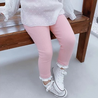 Bobora กางเกงเลกกิ้ง ลําลอง เอวสูง สีพื้น สไตล์เกาหลี แฟชั่นฤดูใบไม้ร่วง สําหรับเด็กผู้หญิง
