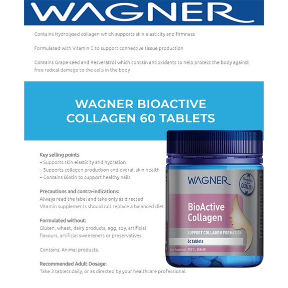 wagner-bioactive-collagen-60-tablets-ไบโอแอคทีฟ-คอลลาเจน-60-เม็ด-บำรุงผิว-บำรุงผมผม-บำรุงเล็บ-แท้จากออสเตรเลีย