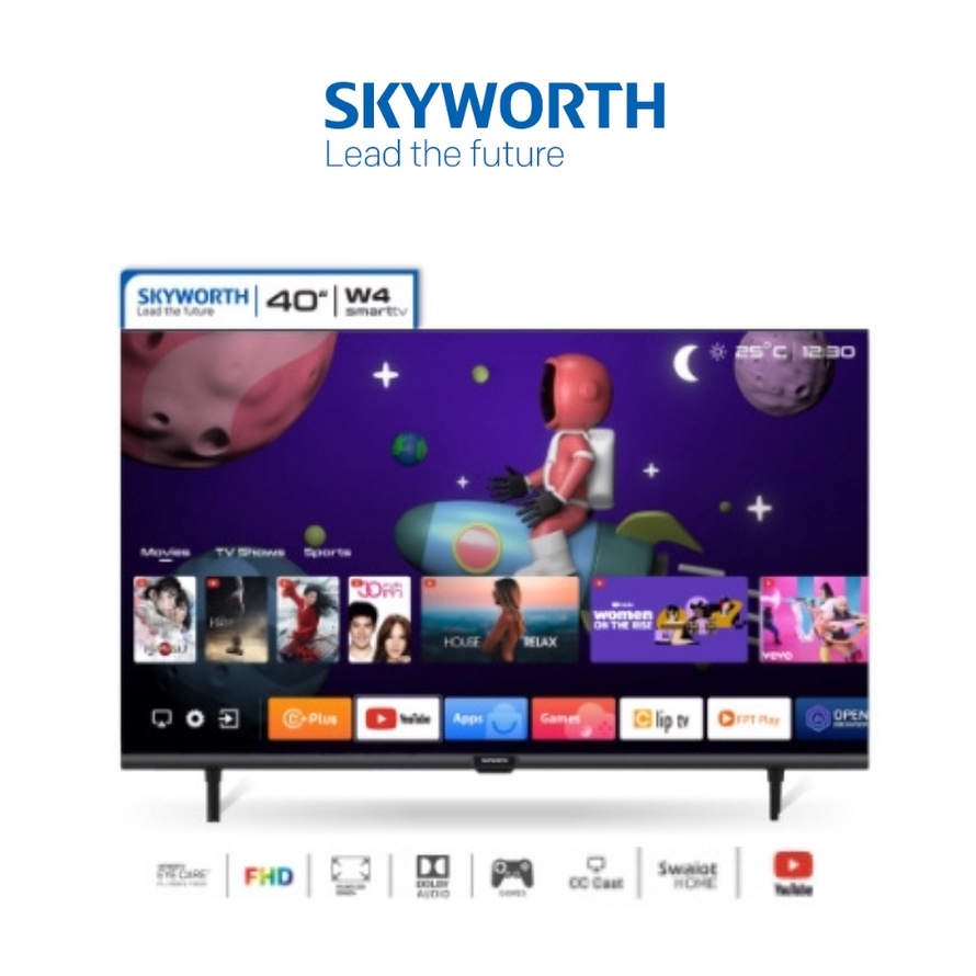 ภาพหน้าปกสินค้าTV SKYWORTH 40 นิ้ว Smart TV รุ่น 40W4 ประกันศูนย์1ปี