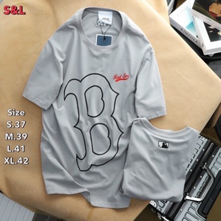 ภาพขนาดย่อของภาพหน้าปกสินค้าเสื้อยืด MLB ปัก Logo B   เสื้อคู่ เสื้อยืดแบรนด์เนม จากร้าน trending_now บน Shopee ภาพที่ 2