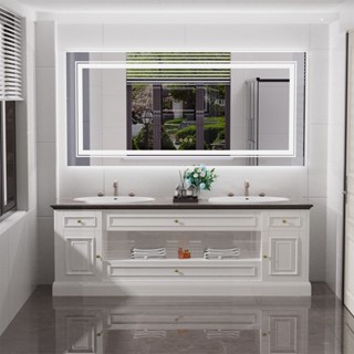 LUVODI Large Bathroom Mirror ส่งจากกรุงเทพ กระจกห้องน้ำอัจฉริยะ กระจกห้องน้ำหน้าจอสัมผัส LED ส่องสว่าง 1600*800mm Mirror