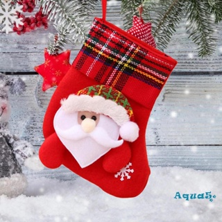 Aqq-ถุงน่องคริสต์มาส, ซานตาคลอส / สโนว์แมน / กวาง / หมี ตกแต่งแขวนถุงขนมถุงของขวัญสําหรับงานปาร์ตี้