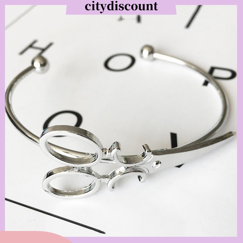 lt-citydiscount-gt-city-women-alloy-open-cuff-bracelet-mini-scissors-charm-bangle