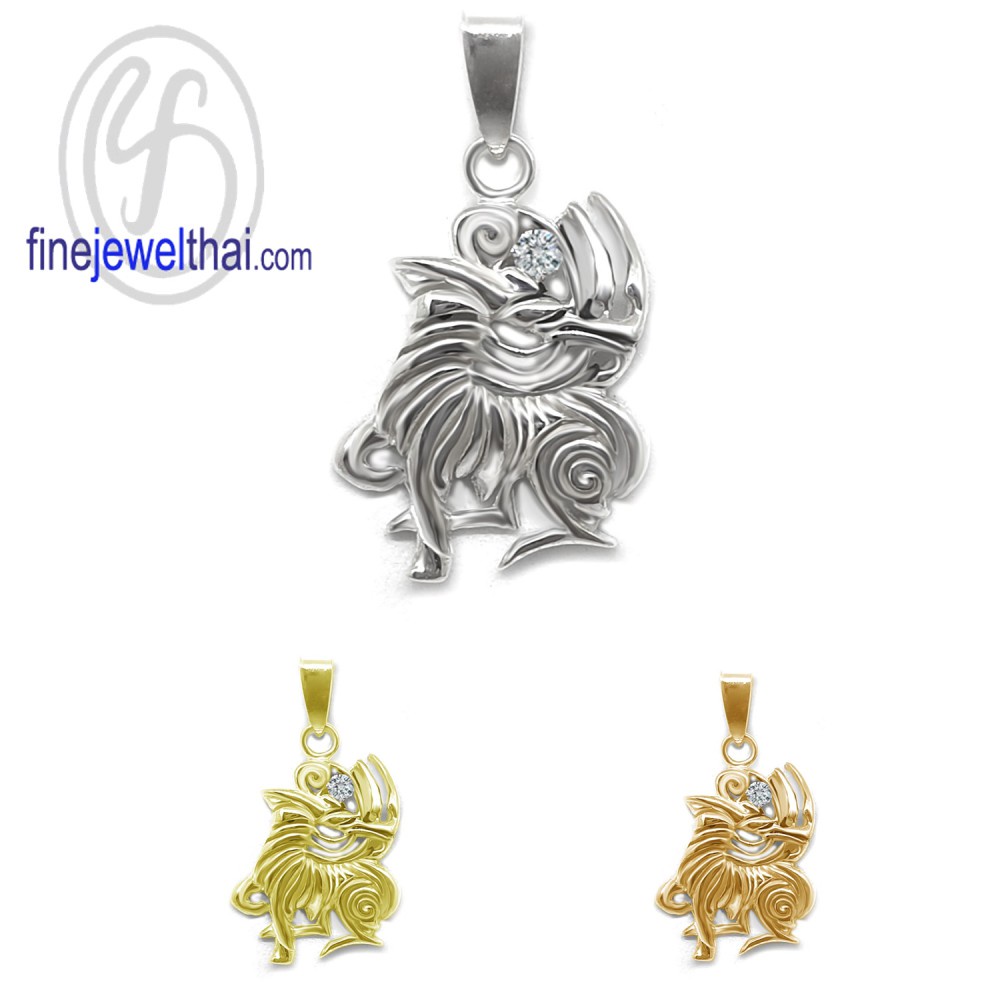 finejewelthai-จี้ราศี-ราศีธนู-จี้เพชรสังเคราะห์-จี้เงินแท้-sagittarius-silver-pendant-p1173cz00