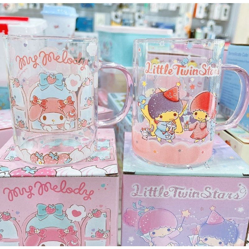 แก้วน้ำใสมีหู-sanrio-character-ลิขสิทธิ์แท้-ผลิตจากวัสดุเกรดสำหรับทำเครื่องแก้วในห้องแลป