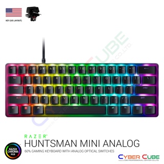 Razer Huntsman Mini Analog 60% Gaming Keyboard with Analog Optical Switches - ENG Key คีย์บอร์ดเกมส์มิ่ง