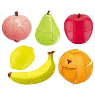 รูบิค รูปผลไม้ประเภทต่างๆ กล้วย/มะนาว/ส้ม/พีช/ลูกแพร์ และ แอปเปิ้ล  แปลกใหม่​ ไม่เหมือนใคร​ เล่นได้สนุก​ พร้อมส่ง​!!