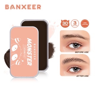 BANXEER บาล์มแต่งคิ้ว แว็กซ์สบู่ปัดขนคิ้ว 3D แบบกันน้ำ ติดทนนาน ช่วยจัดแต่งทรงคิ้ว เจลเขียนคิ้ว Eyebrow Gel With Brush