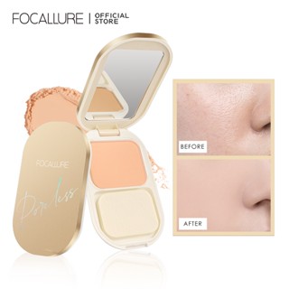 Focallure แป้งฝุ่นอัดแข็ง ติดทนนาน ปกิปดรูขุมขน ฟิต มี แมท+พอร์เลส คุมมัน12 ชม (เครื่องสำอาง, แป้งตลับ, แป้งพัฟ)