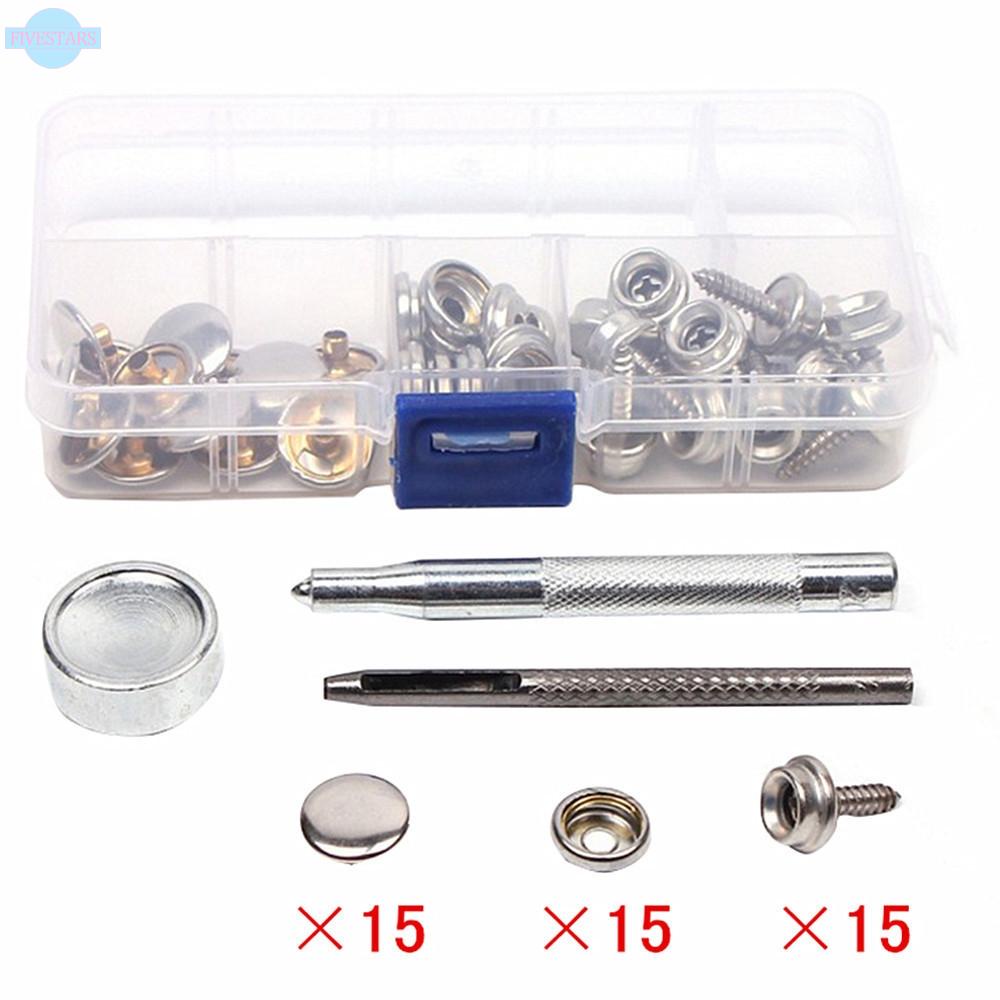 fast-shipping-press-studs-kit-45pc-button-cap-stainless-steel-studs-w-tool-15mm-fasteners-kit