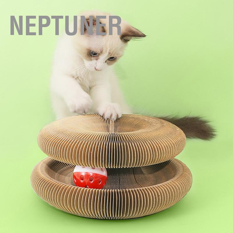 neptuner-แผ่นขูดเล็บแมว-รูปออร์แกนตลก-แบบแม่เหล็ก-สําหรับแมว-ลูกแมว-ลายไม้เข้ม