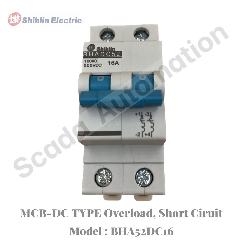 MCB-DC TYPE Overload,short Circuit BHA52DC16 | Shopee Thailand