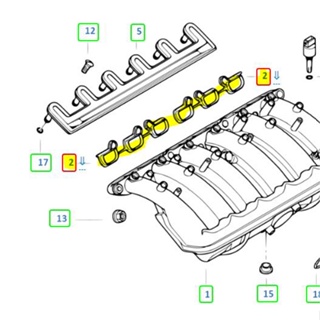 ปะเก็นไอดี Set of profile gaskets BMW เครื่อง M52 M52TU M54