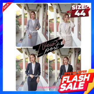 สินค้า Black Women\'s Work Suits เสื้อสูทกระดุม1เม็ดสีดำกระเป๋าจริงมีรองบ่าซัพพอร์ท s m l xl xxl xxxl สูทสาวอวบอ้วนส่งไวได้ไว