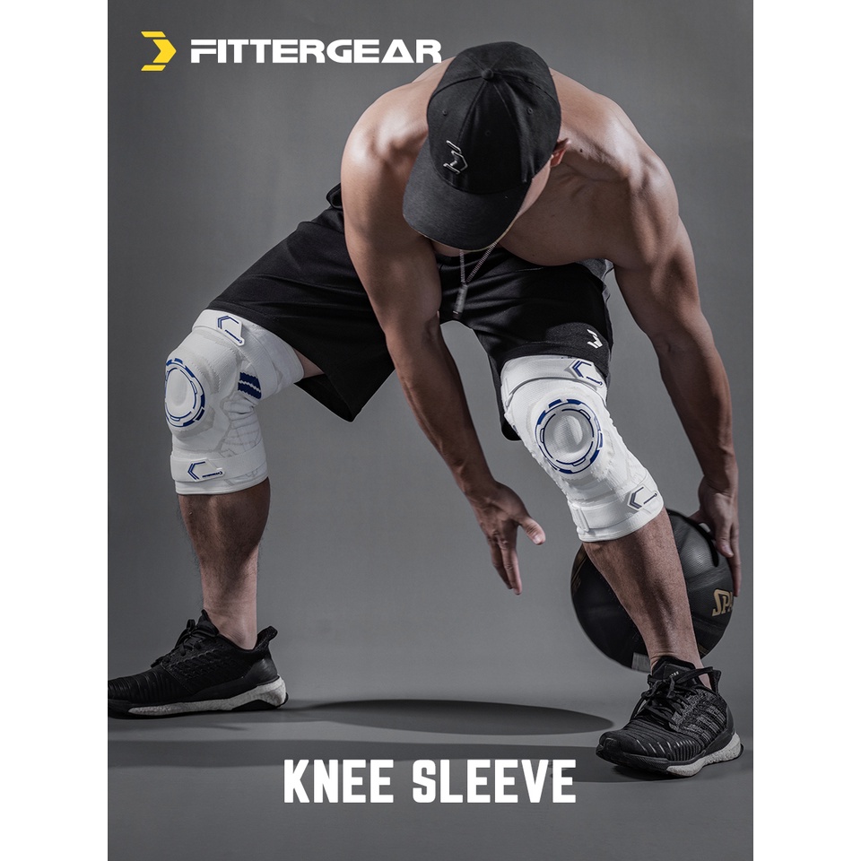 fittergear-knee-sleeve-สนับเข่าเล่นกีฬา-1-ชิ้น-สายรัดสามารถปรับได้-ป้องกันการบาดเจ็บหัวเข่า