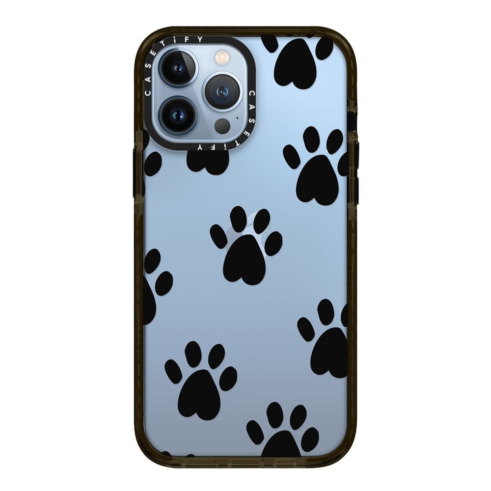 pre-order-casetify-cute-black-dog-cat-pet-paw-illustration-pattern-เลือกสีเคสได้