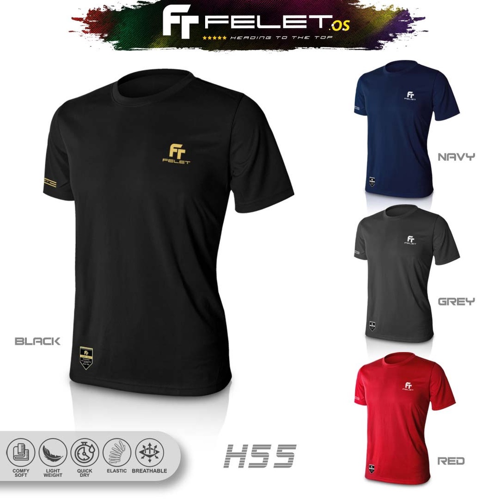 felet-h-55-เสื้อเชิ้ตแบดมินตัน-แบบเรียบ-สําหรับทุกเพศ