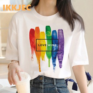 Pride Clothing เสื้อยืดลําลอง แขนสั้น สไตล์วินเทจ สําหรับสตรี